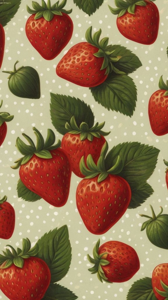 Youthful strawberry theme Aesthetic Strawberry wallpaper