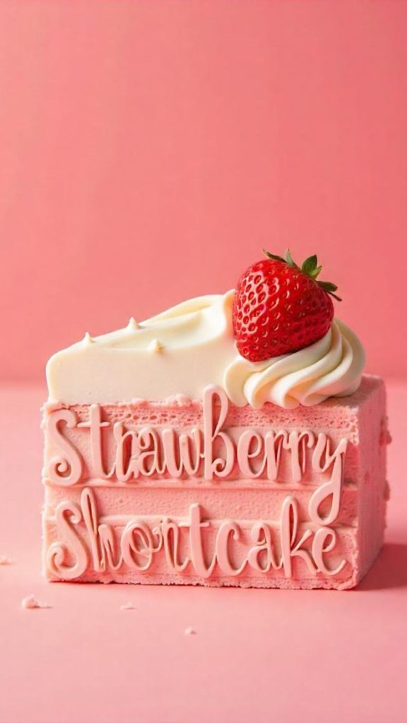 strawberry shortcake inspired cake piece strawberry short cake cartoon wallpaper