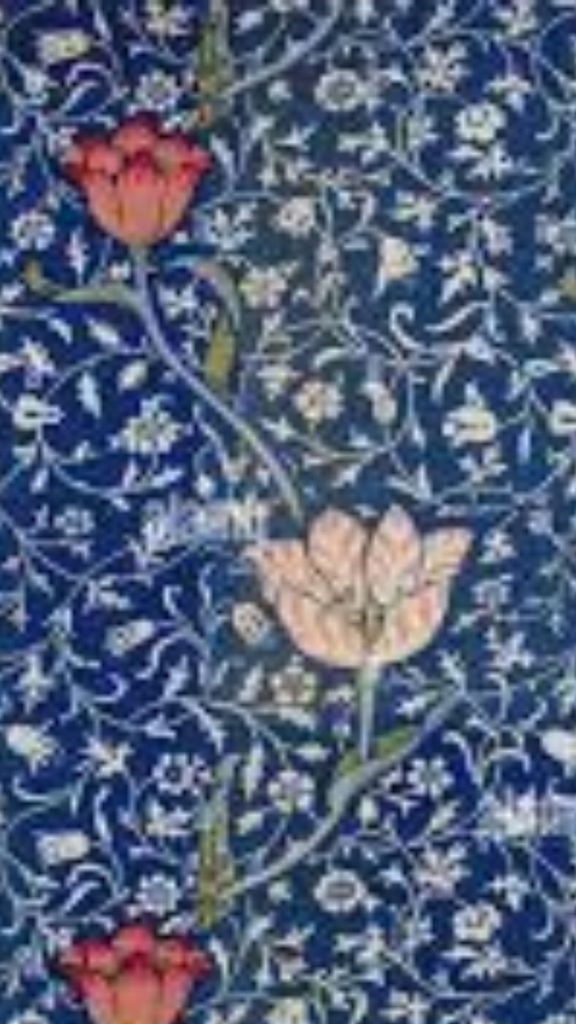 Aesthetic floral and strawberry background William Morris Strawberry Thief Wallpapers