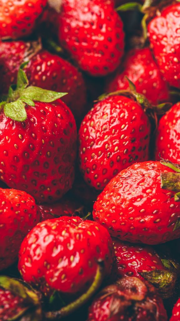 Aesthetic vintage strawberries Strawberry Background Wallpaper