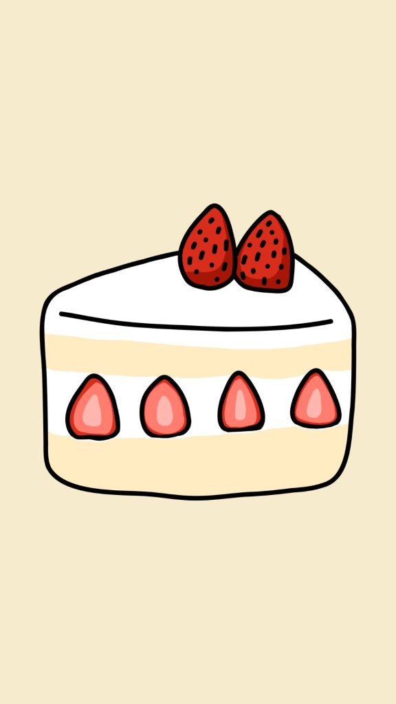 Cartoon kawaii shortcake with strawberries and skin background strawberry shortcake wallpaper