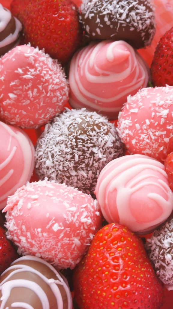 Chocolate truffle strawberries in different flavours strawberry wallpaper for I phone