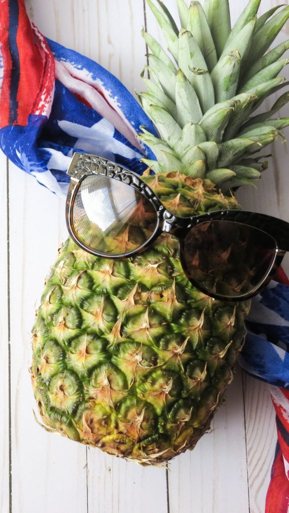 Cute pineapple picture with cool glasses on wooden background Pineapple wallpaper