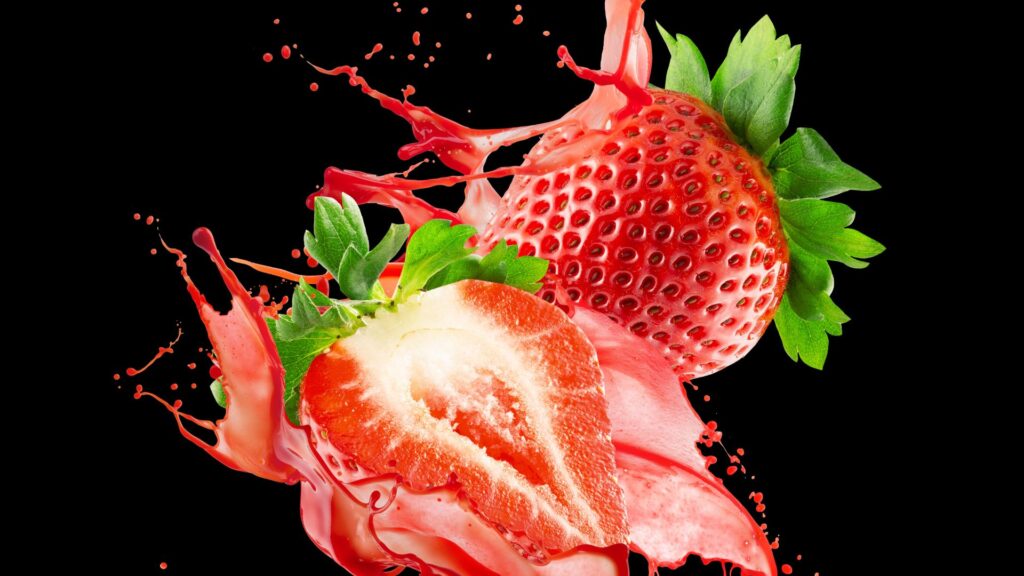 Cute strawberry desktop background download aesthetic