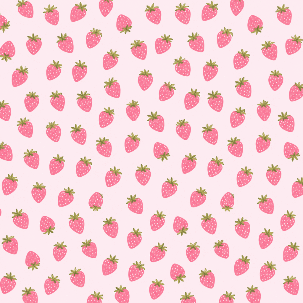 Cute strawberry pattern in pastel colours