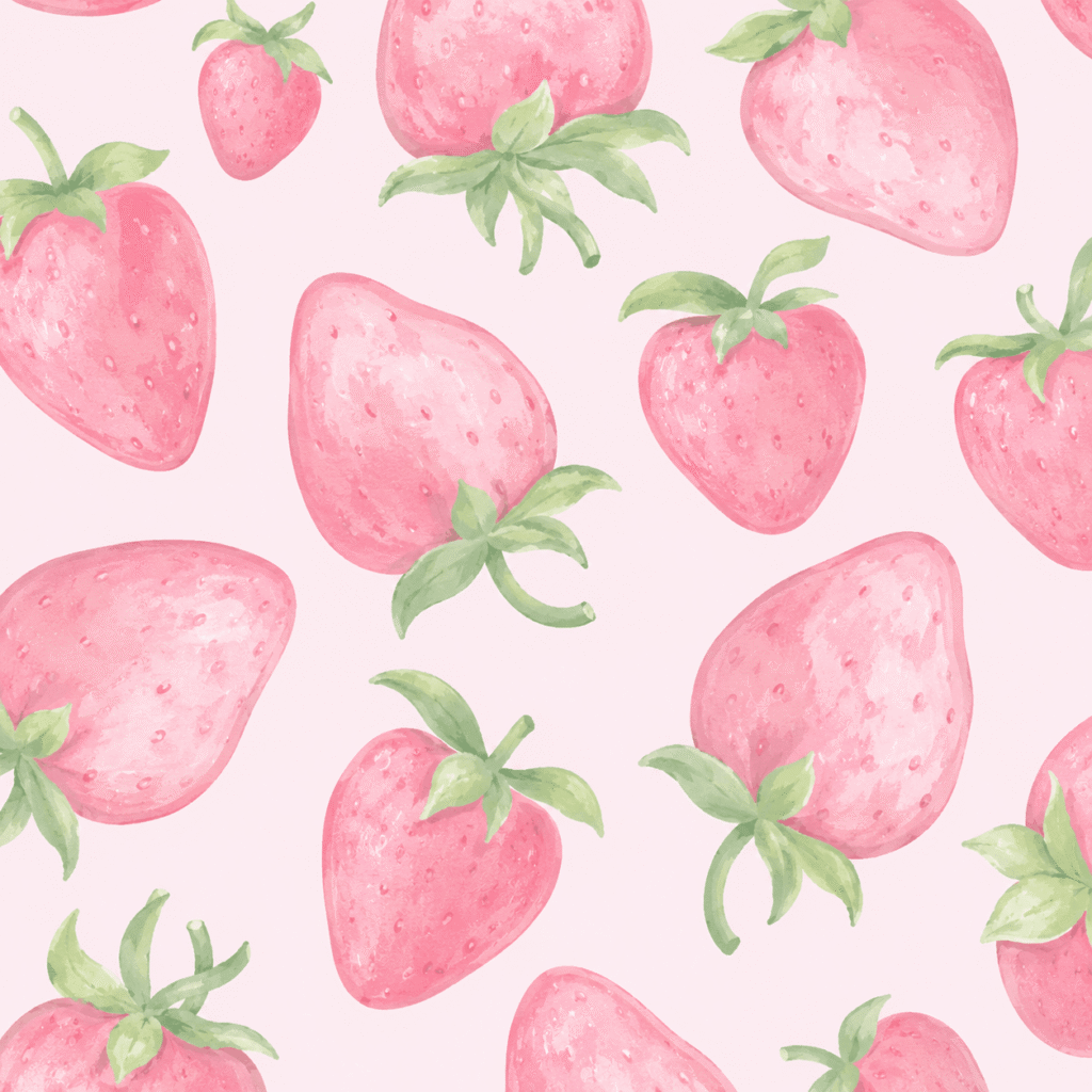 Free Pastel Pink Strawberry Wallpapers for iPhone & Android