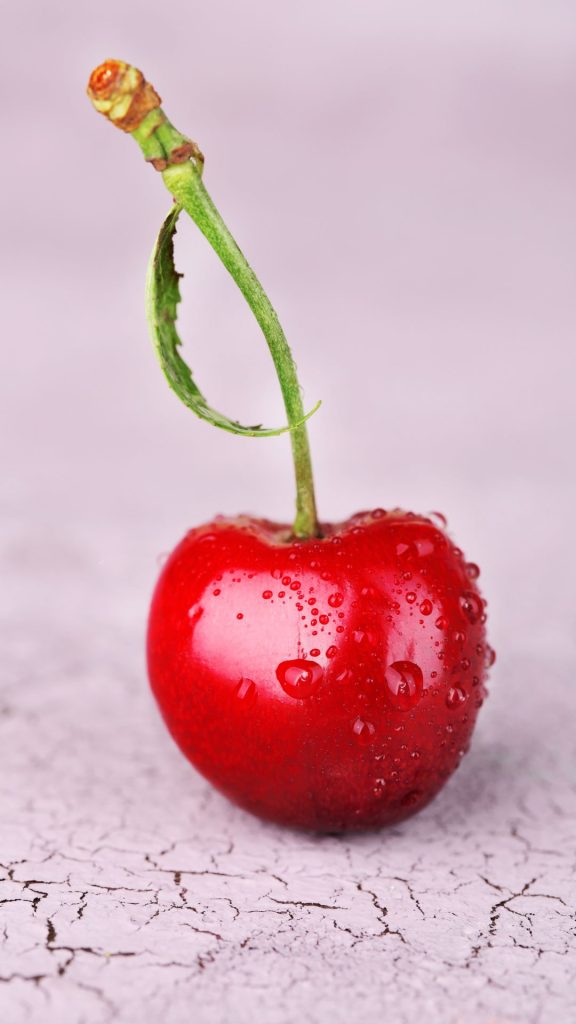 Fresh juicy red cherry with leaves and vintage background aesthetic cherry wallpapers