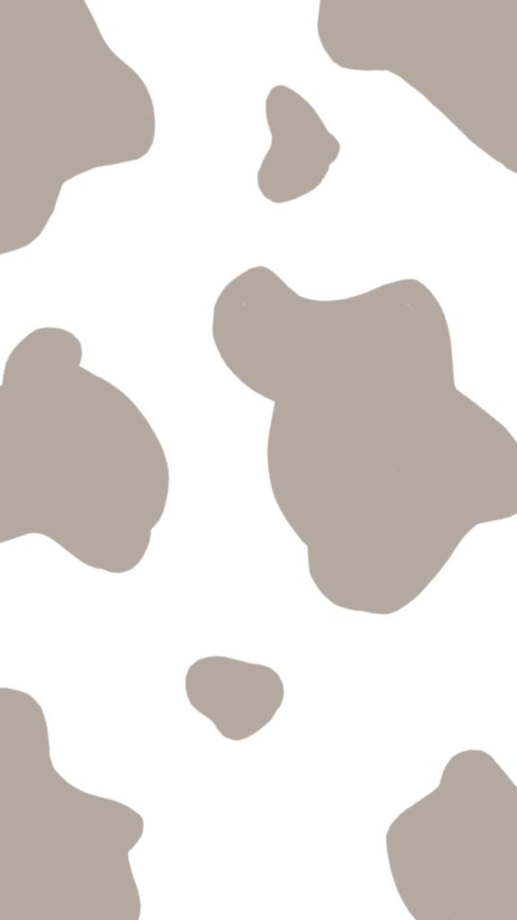 Grey and white cow print kawaii strawberry cow wallpaper