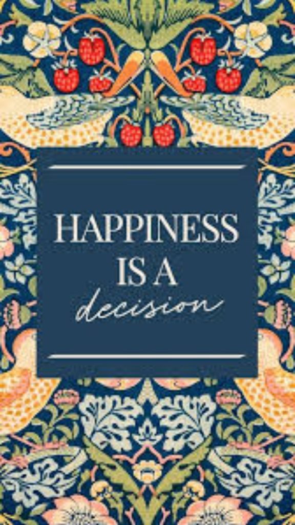 Happiness is a decision William Morris Strawberry Thief Wallpapers