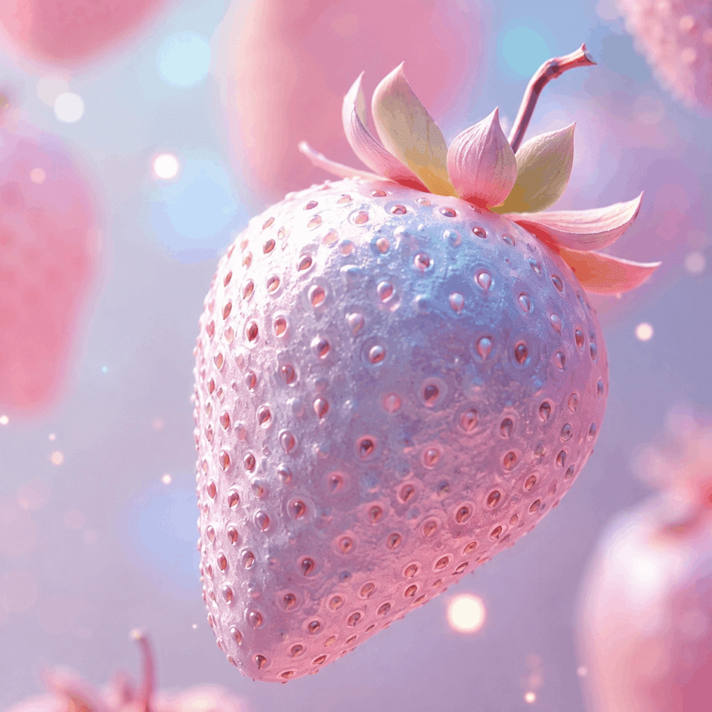 Pastel Pink Strawberry Wallpaper