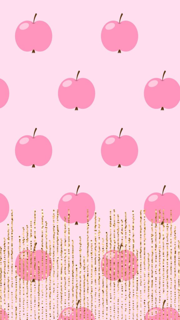 Pink glittery apple wallpapers