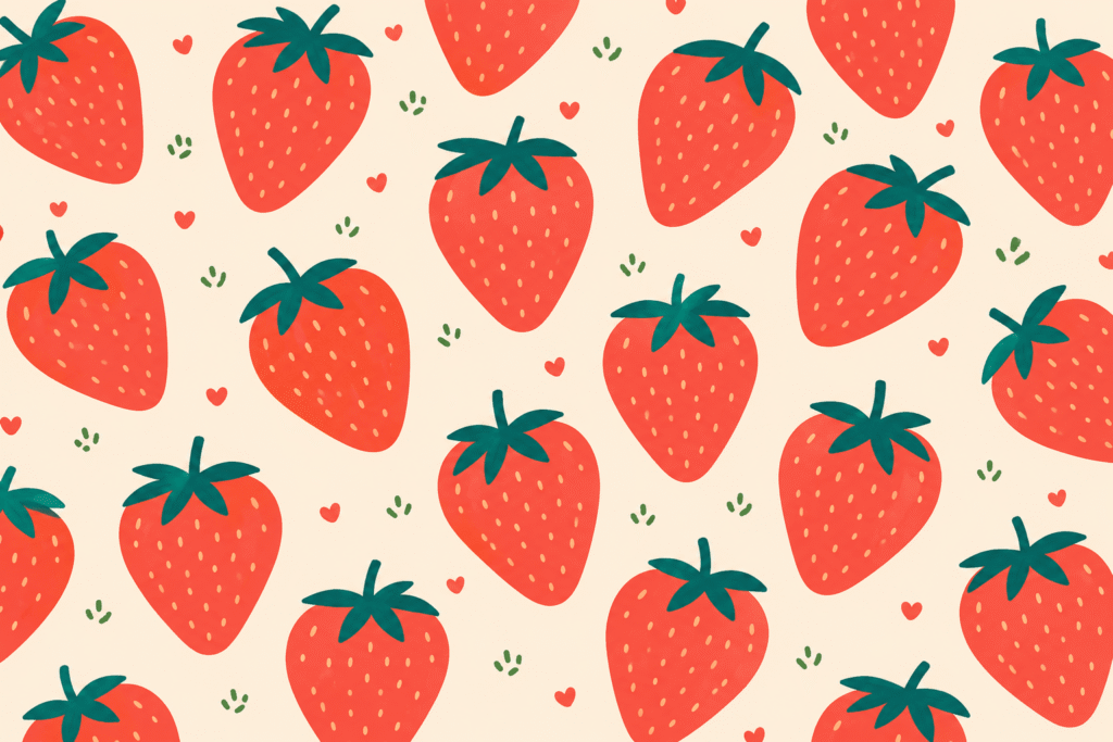 Soft Pink Strawberry Aesthetic Wallpapers Collection