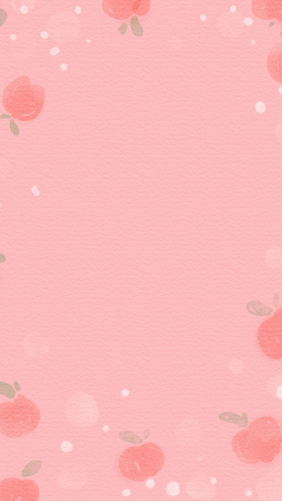 Strawberries with pink polka dots background pastel pink strawberry wallpaper