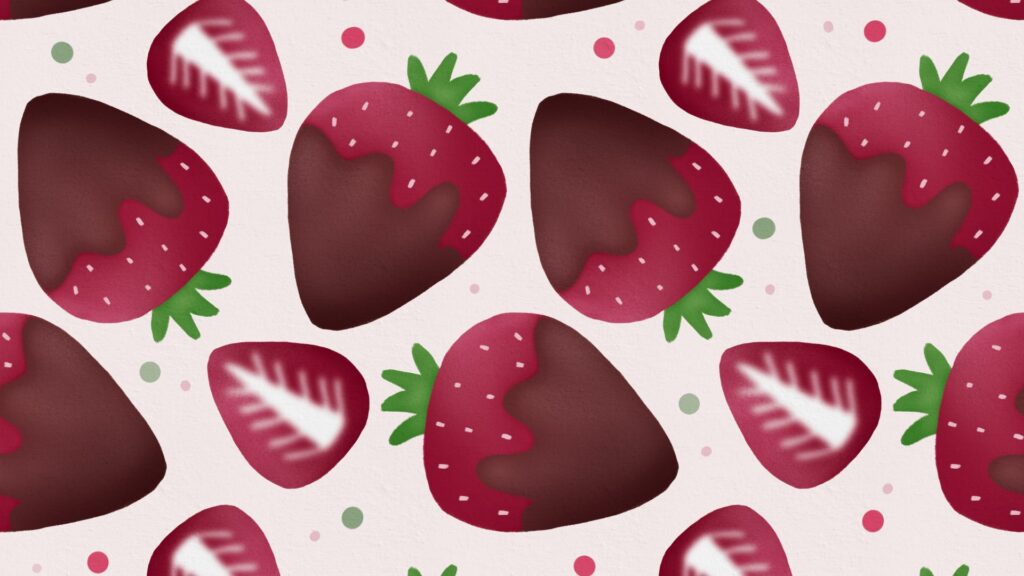 Strawberry Home Screen Wallpaper