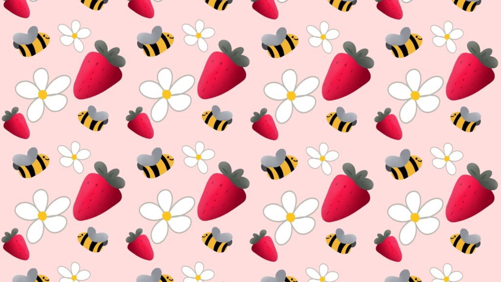 Strawberry Pastel Background