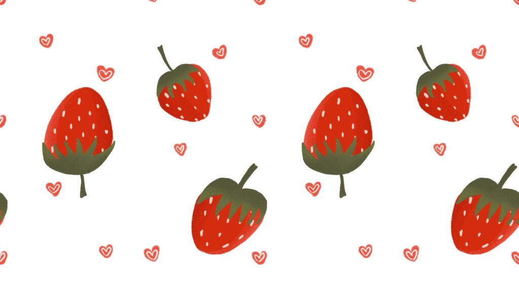 Strawberry Pattern Background