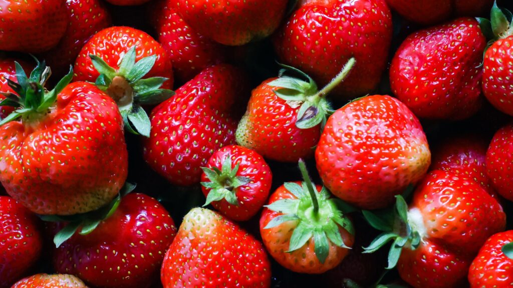 Strawberry background wallpaper for phone