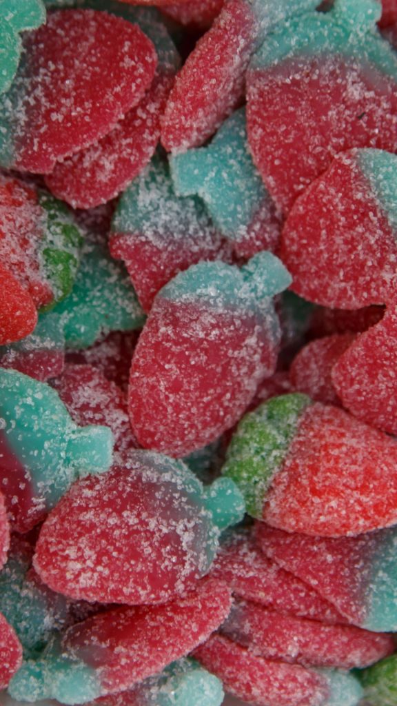 Strawberry sugar coated candies strawberry wallpaper for I phone