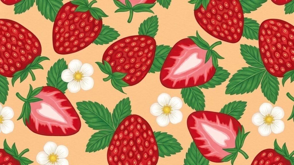 Vintage Strawberry Wallpaper