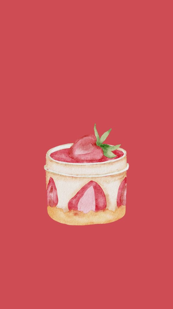 Vintage shortcake with strawberries and cream strawberry shortcake wallpaper