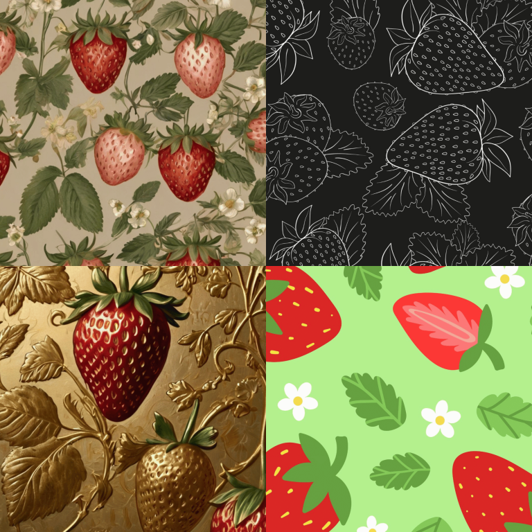 Vintage strawberry wallpaper