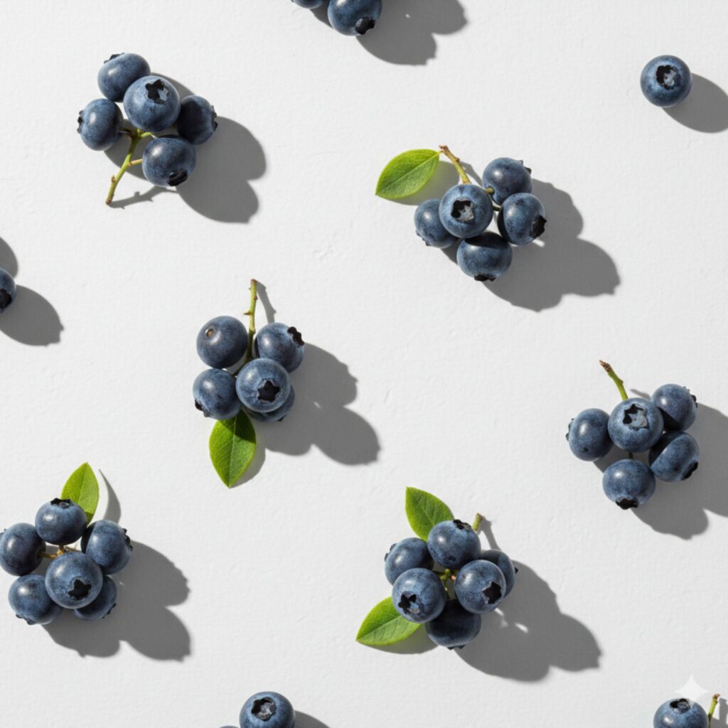 Fresh blueberry doodle pattern background aesthetic blueberry wallpaper