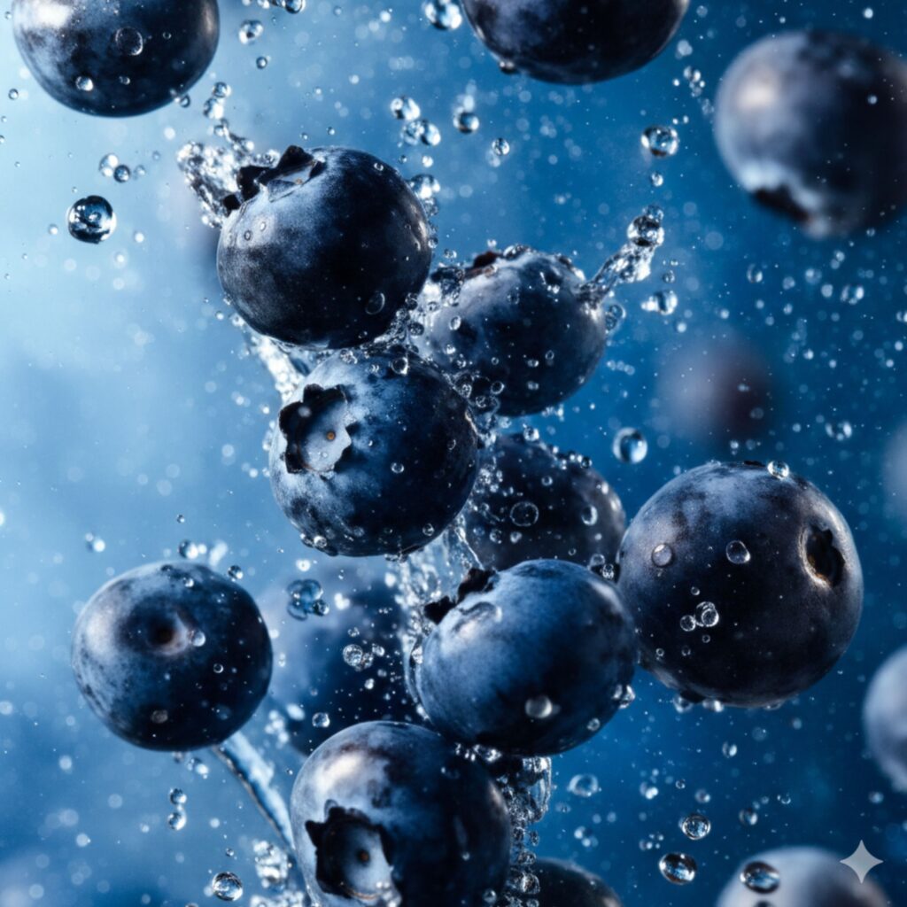 Fresh blueberry splash design aesthetic blueberry wallpaper