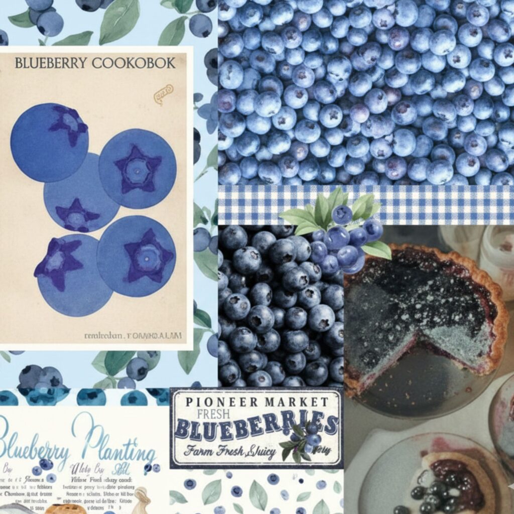 Blueberry doodle notebook style aesthetic blueberry wallpaper