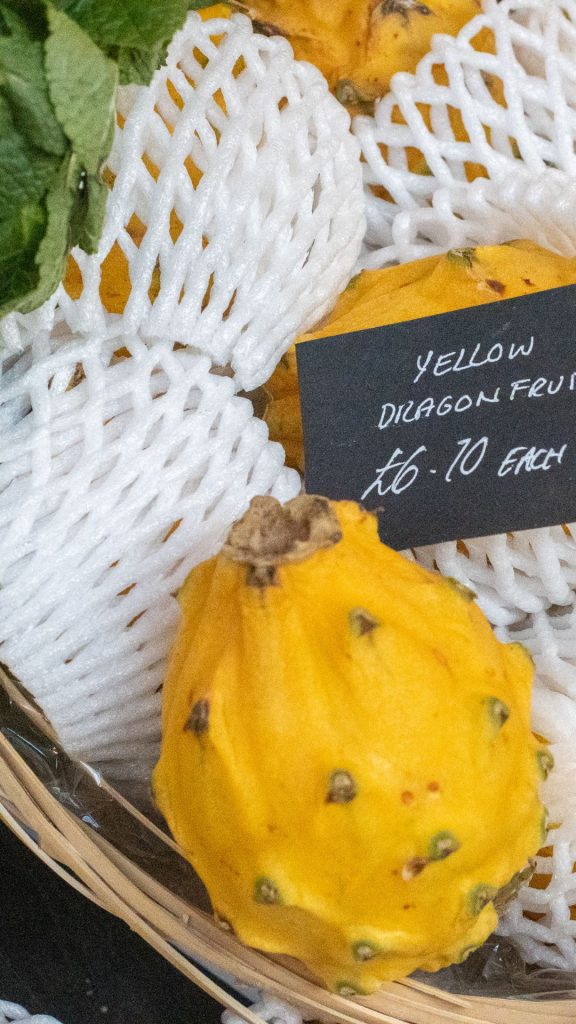 Aesthetic and vintage yellow dragon fruit wallpaper