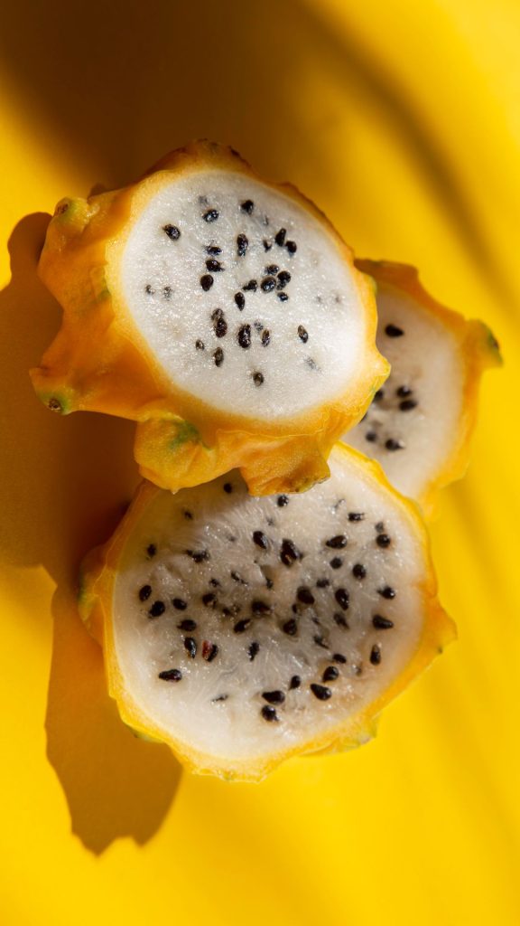 Aesthetic yellow dragon fruit wallpaper