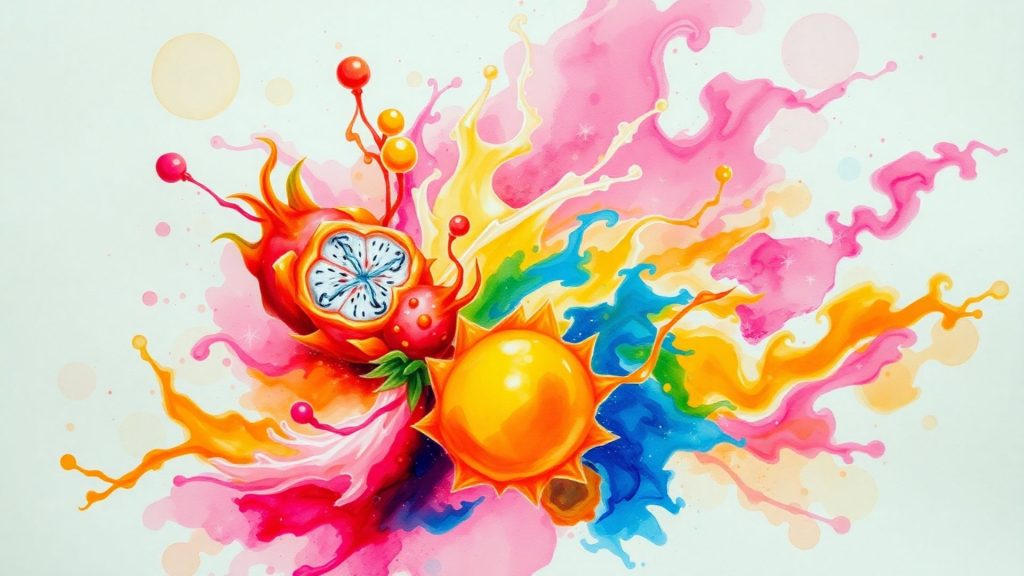 Artistic fruits with coloured background blox fruits wallpaper