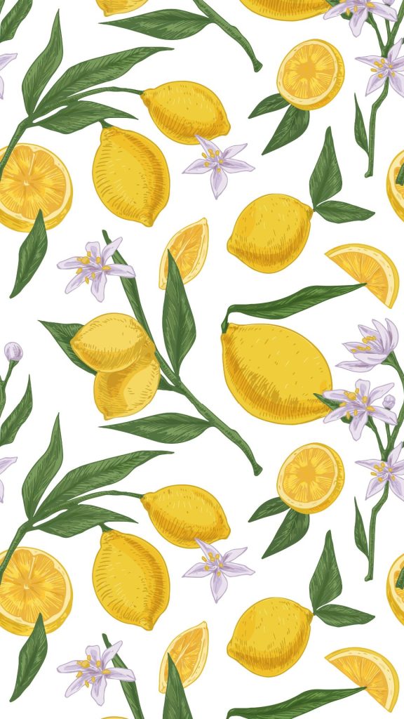 Artistic lemon wallpaper