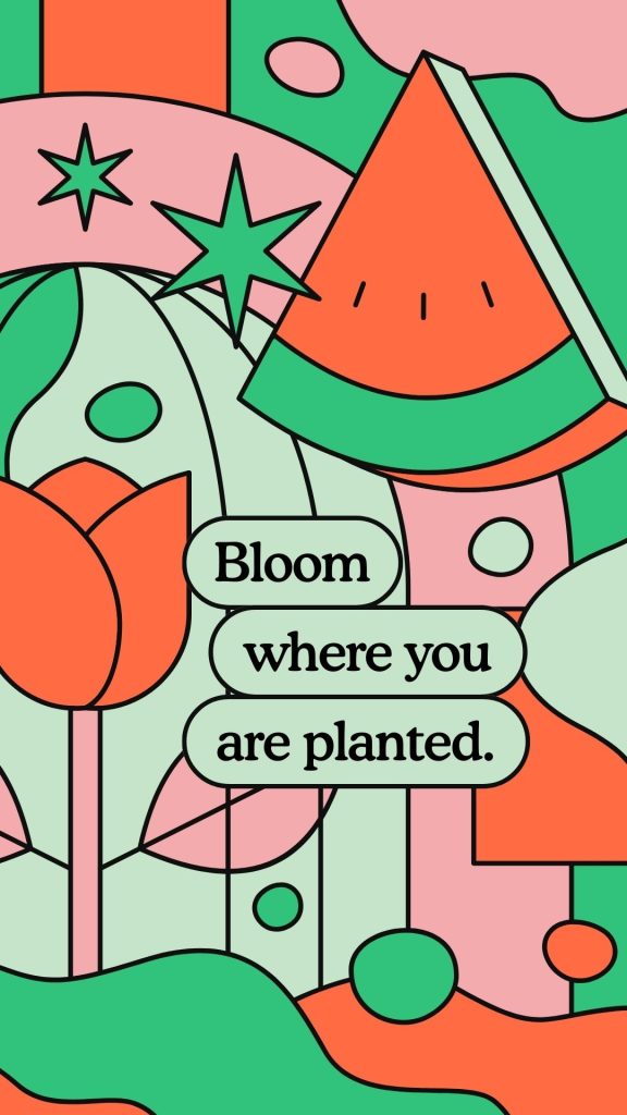 Artistic watermelon piece with abstract art drawings watermelon wallpaper