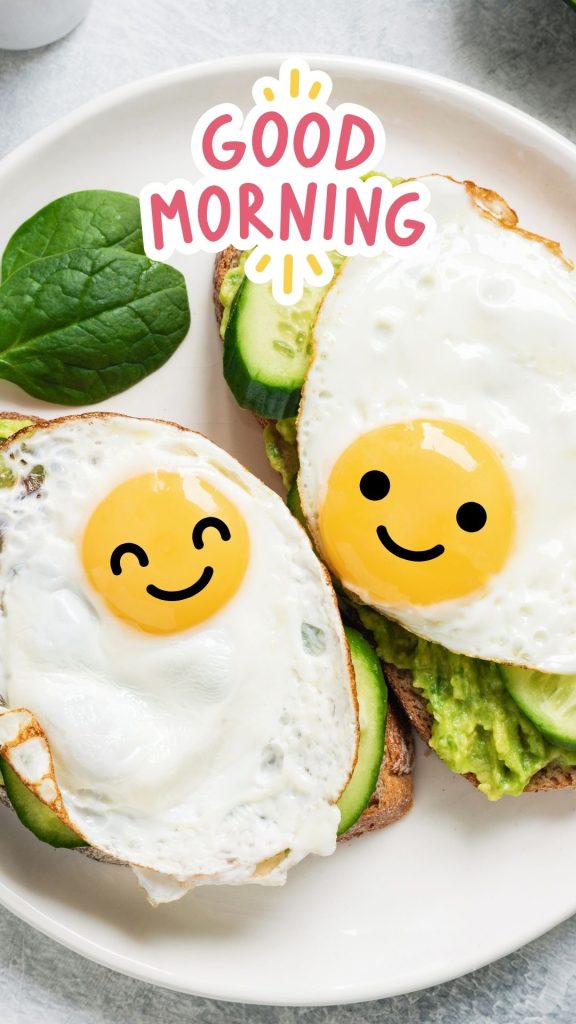 Avocado breakfast sandwiches with good morning quote avocado wallpaper