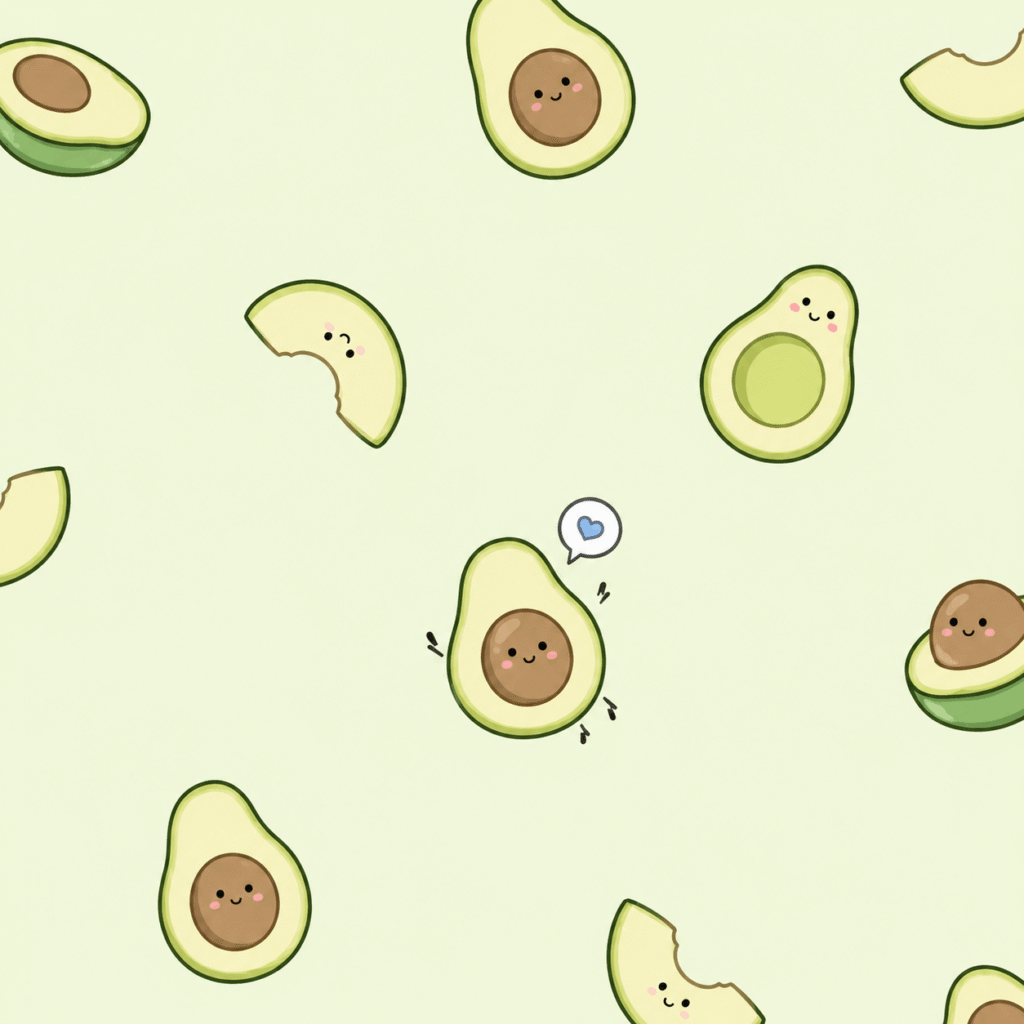 Avocado illustration wallpaper