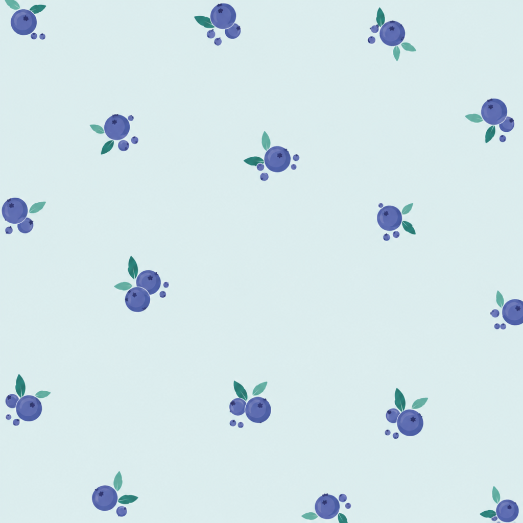 Blueberry bliss pattern on mint background