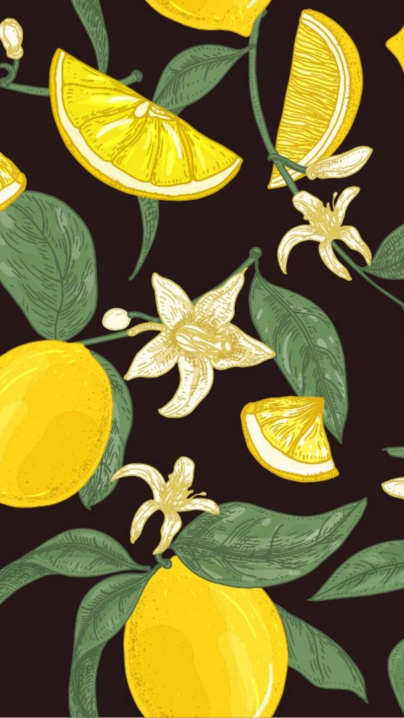 Brown background lemon wallpaper