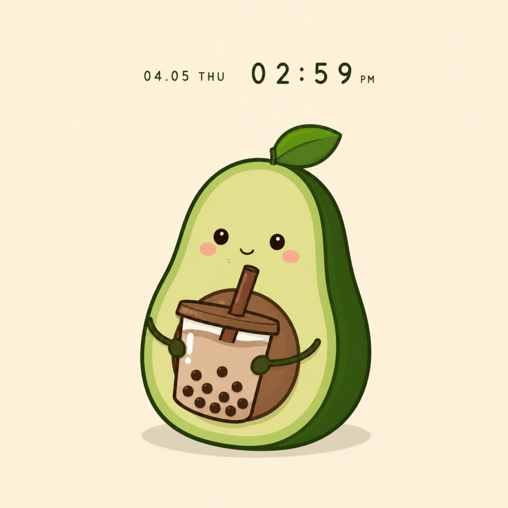 Cartoon avocado wallpaper