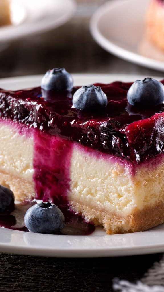 Cheesecake blueberry wallpaper