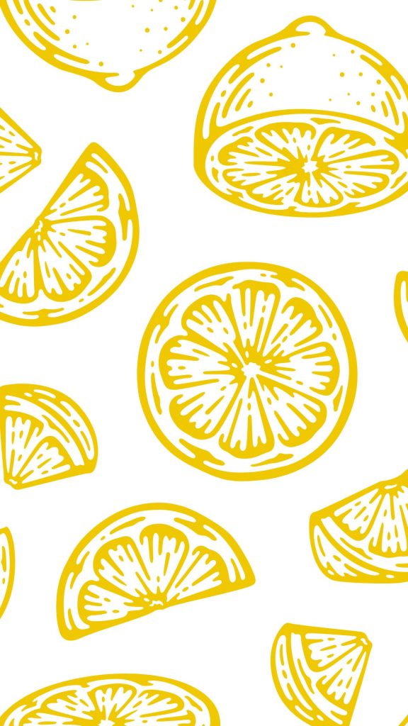 Classic painted lemon wallpaper