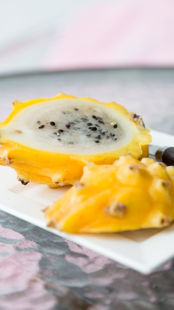 Close up yellow dragon fruit wallpaper