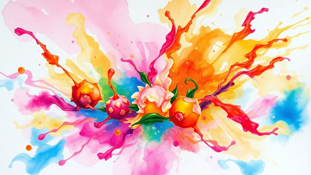 Colourful background with sweet fruits blox fruits wallpaper