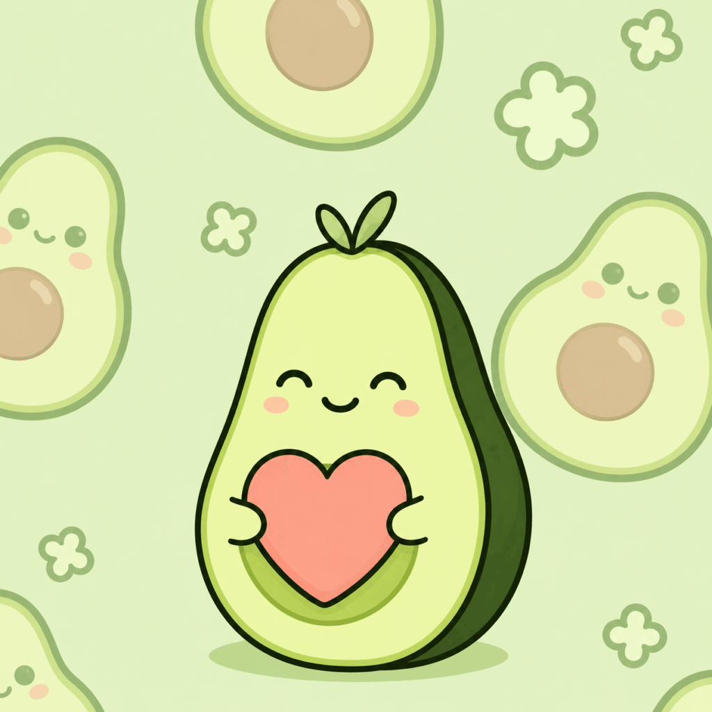 Cute avocado background