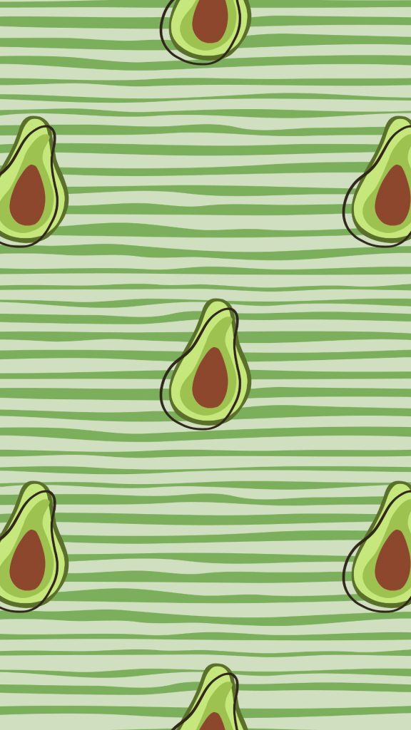 Cute avocados with lined background avocado wallpaper