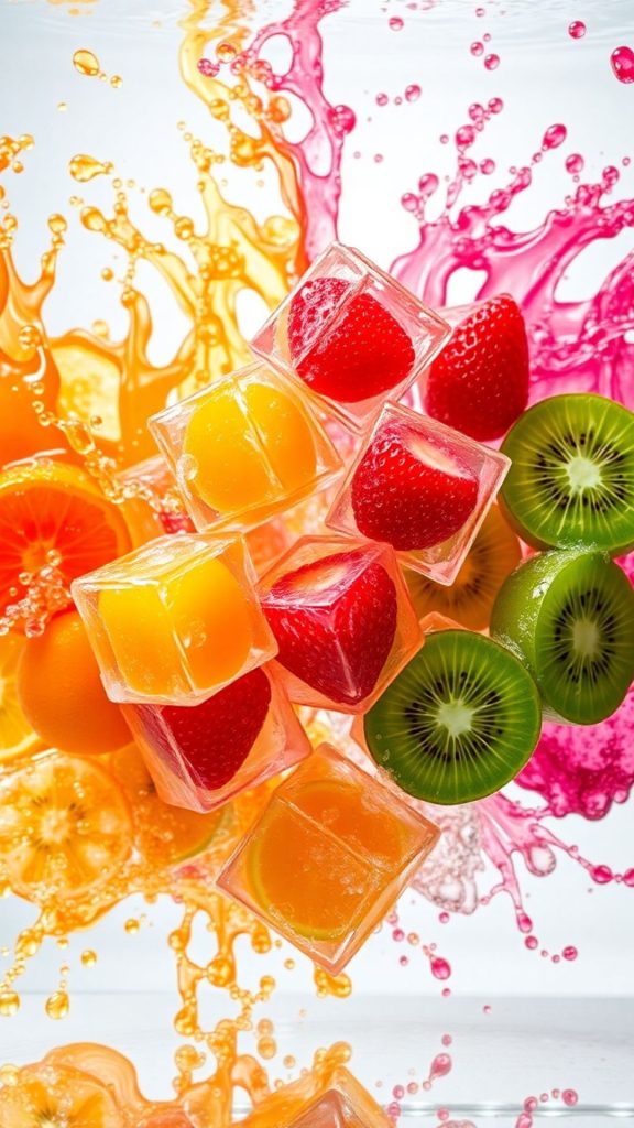 Cute blox fruit themed wallpaper with splashing coloured background blox fruits wallpaper