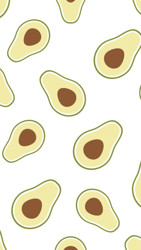 Cute green line avocados with white background avocado wallpaper