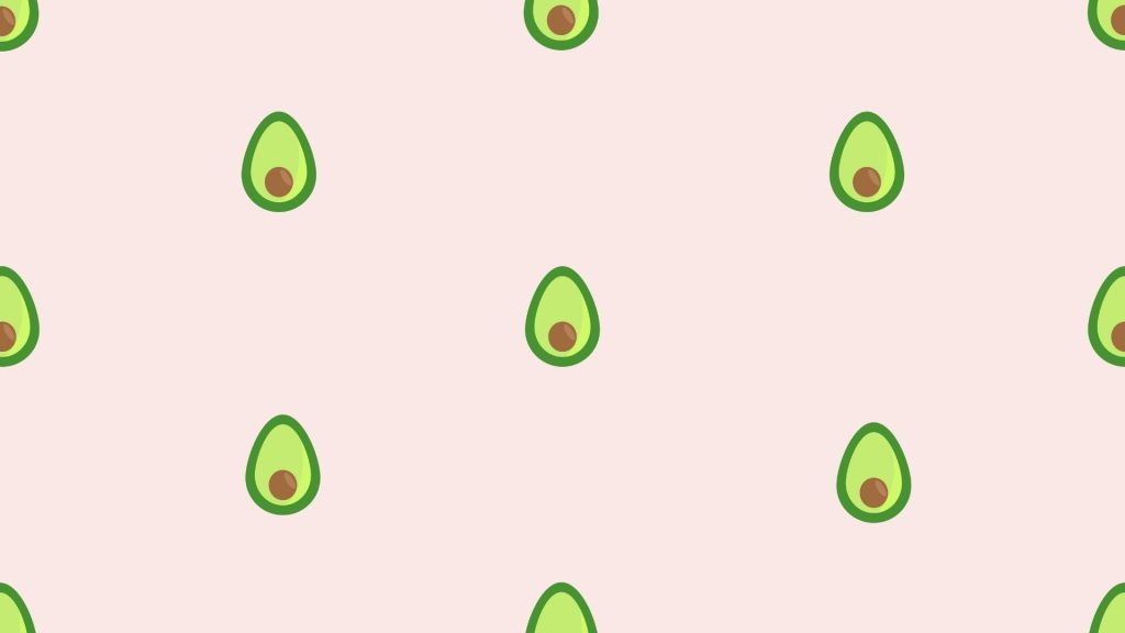 Cute little avocados with baby pink background avocado wallpaper