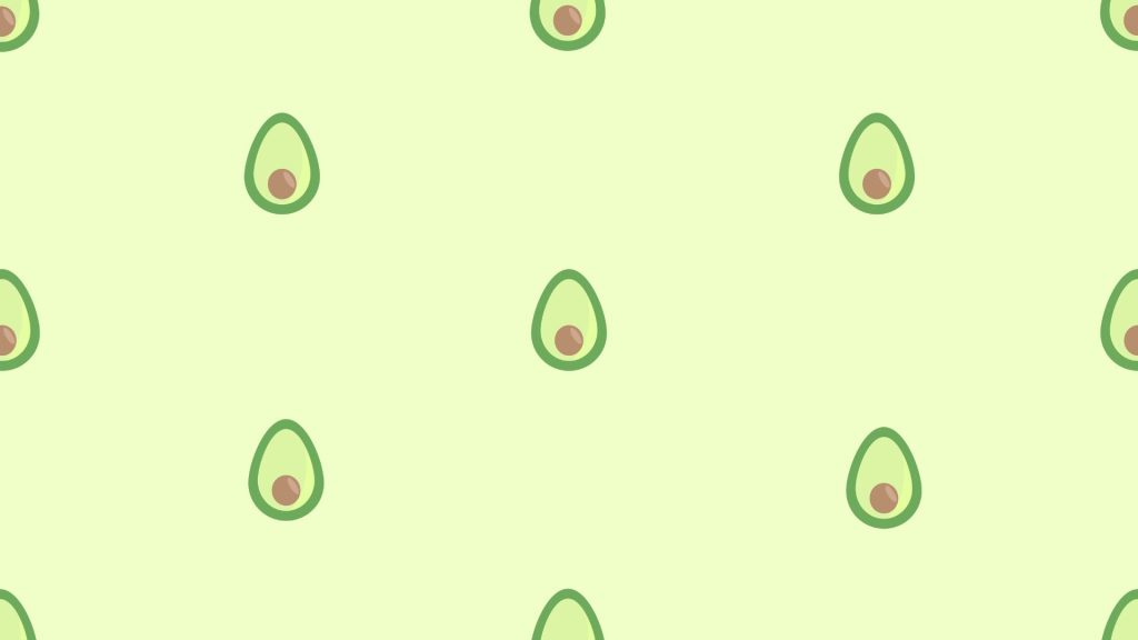 Cute little avocados with skin background avocado wallpaper