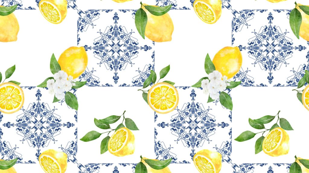 Decorative laptop background lemon wallpaper