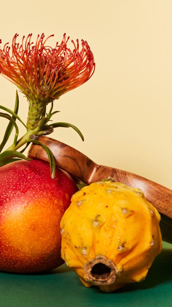 Decorative yellow dragon fruit wallpaper